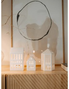 Long Church fehér kerámia lámpás, magasság 10 cm - Kähler Design