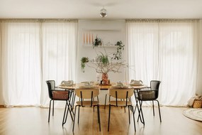 Bővíthető étkezőasztal kőrisfa dekoros asztallappal 90x140 cm Norfort – Kave Home