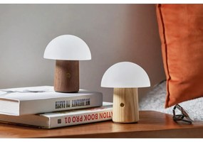 Natúr színű szabályozható asztali lámpa üveg búrával (magasság 13 cm) Alice – Gingko