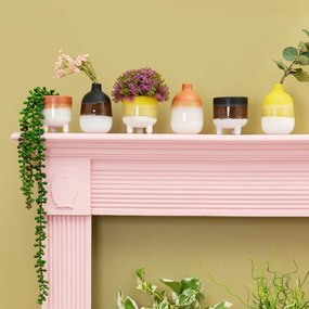 Bohemian Home Mojave sárga-fehér váza - Sass &amp; Belle