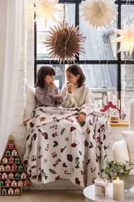 Fehér fénydekoráció karácsonyi mintával ø 45 cm Solvalla – Markslöjd