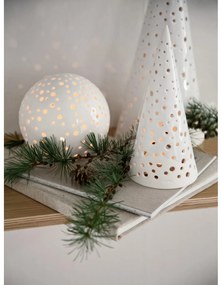 Nobili fehér csontporcelán karácsonyi gyertyatartó, magasság 19 cm - Kähler Design
