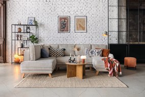 Fekete könyvespolc kőrisfa dekorral 114x185 cm Seaford – Actona