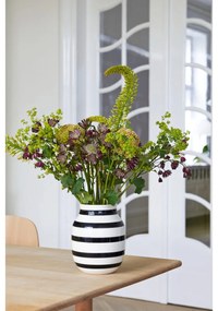 Omaggio fekete-fehér agyagkerámia váza, magasság 20 cm - Kähler Design