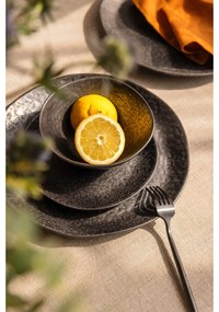 Fekete rozsdamentes acél evőeszköz készlet 16 db-os Modern retro – Premier Housewares