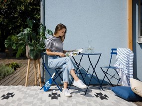 Retro sötétkék kerti bútorgarnitúra - Bonami Essentials