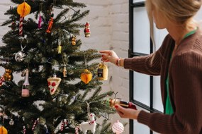 Textil kézzel készített karácsonyfadísz 13 cm Llama – Sass &amp; Belle