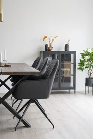 Fekete kárpitozott étkezőfotel Harbo – House Nordic