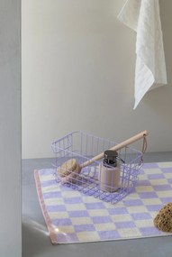 Világossárga-lila bio pamut fürdőszobai kilépő 50x80 cm Retro – Mette Ditmer Denmark