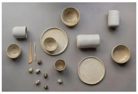 Fehér-bézs kő tálka szett 2 db-os ø 10 cm Sand Grain – Mette Ditmer Denmark