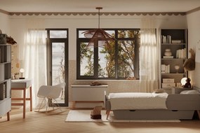 Szürke gyerekágy alatti fiók 90x200 cm Swing – Pinio