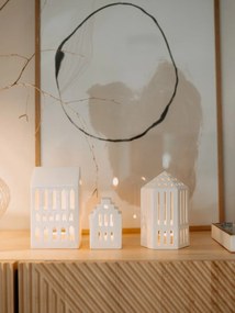 Urbania Lighthouse Church fehér kerámia gyertyatartó - Kähler Design