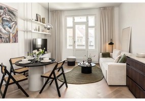 Bézs kordbársony kinyitható kanapé 245 cm Nihad – Bobochic Paris