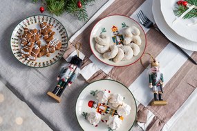 Krémszínű agyagkerámia desszertes tányér karácsonyi mintával ø 16 cm Jolly – Bloomingville