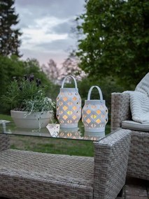 Flame Lantern fehér lámpás, magasság 23 cm - Star Trading