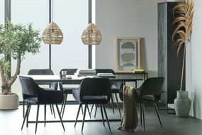 Fekete kőrisfa ruhásszekrény 60x210 cm Silas – WOOOD