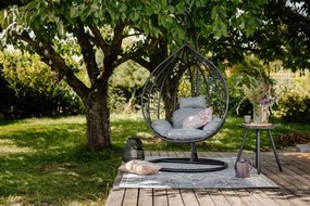 Noela sötétszürke műrattan függőfotel - Bonami Selection