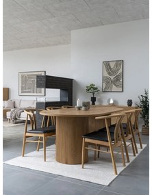 Étkezőasztal nyárfa dekorral 100x210 cm Boavista – House Nordic