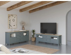 Szürkészöld borovi fenyő komód 180x80x40 cm Misti – Marckeric