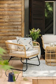 Műrattan kerek kerti tárolóasztal ø 47 cm Vistdal - Bonami Essentials