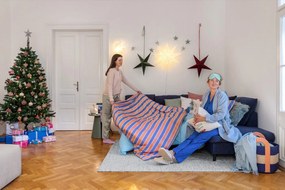 Fehér fénydekoráció karácsonyi mintával ø 75 cm Solvalla – Markslöjd