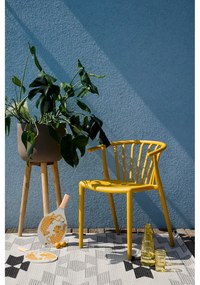 Sárga üveg kancsó pohárral, 800 ml - Dakls