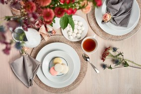 Fehér rattan tányéralátét, ⌀ 36 cm - Tiseco Home Studio