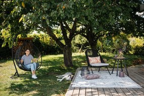 Noela sötétszürke műrattan függőfotel - Bonami Selection