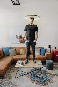 Waffle kék pamut díszpárna, 45 x 45 cm - Tiseco Home Studio