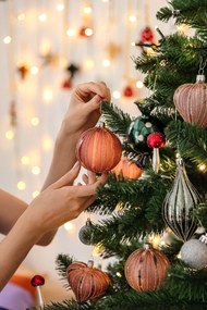 Üveg kézzel fújt karácsonyfadísz készlet 3 db-os ø 8 cm – Ego Dekor