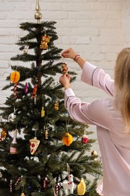 Textil kézzel készített karácsonyfadísz 13 cm Llama – Sass &amp; Belle