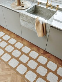 Okkersárga-krémszínű kültéri-beltéri futószőnyeg 70x200 cm Sten Ochre – Pappelina