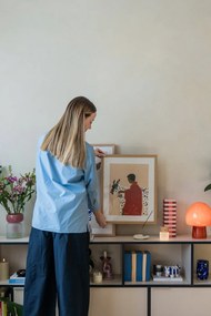 Rózsaszín üveg váza (magasság 19 cm) Kelse – Kave Home