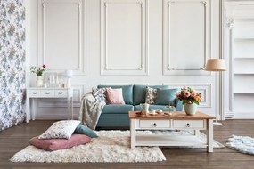 Inda fehér dohányzóasztal fenyőfából natúr asztallappal - Støraa