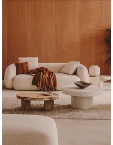 Krémszínű buklé puff Martina – Kave Home