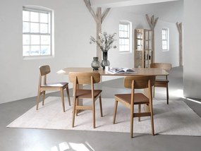 Étkezőasztal tölgyfa dekoros asztallappal 100x190 cm Nola – Unique Furniture