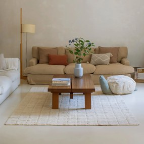 Krémszínű mosható kézi szövésű pamut szőnyeg 170x240 cm Mosaic – Lorena Canals