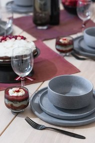 Malia 18 db-os szürke agyagkerámia étkészlet - Bonami selection