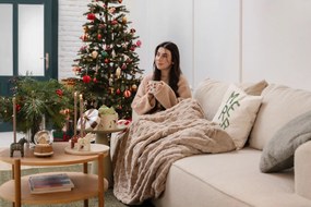 Bézs buklé kinyitható kanapé 247 cm Quinoa – Bonami Selection