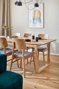 Nagano világosbarna étkezőszék világosszürke ülőrésszel - Rowico