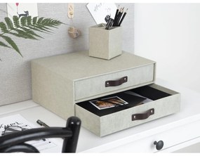 Birger bézs doboz 2 fiókkal - Bigso Box of Sweden