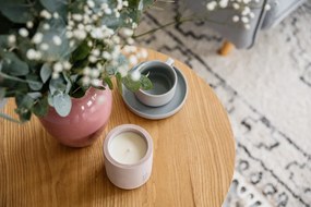 Kerek tárolóasztal tölgyfa dekorral ø 50 cm Cep – Teulat