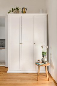 Fehér ruhásszekrény 139x201 cm Paris – Tvilum
