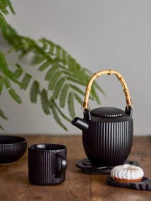 Neri fekete agyagkerámia bögre, 350 ml - Bloomingville