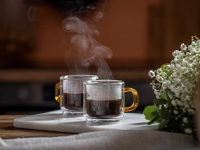 Üveg eszpresszó bögre szett 2 db-os 80 ml Amber – Vialli Design