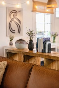 Barna bőrutánzat kanapé 190 cm Rodeo – WOOOD