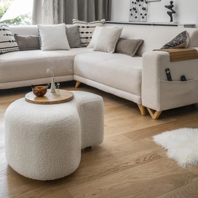 Bézs kinyitható-tárolóhelyes sarokkanapé (bal oldali-L alakú) Classy Sophie – Miuform