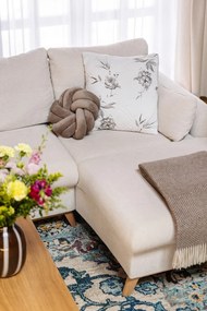 Scandic Lagom bézs kinyitható U alakú kanapé, bal oldali - Miuform