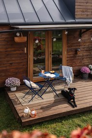 Summer Linen kék pléd, 140 x 180 cm - Euromant