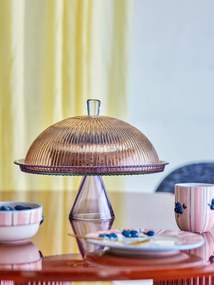 Rózsaszín-krémszínű desszertes kőedény tányér készlet 4 db-os ø 20,5 cm Carry – Bloomingville